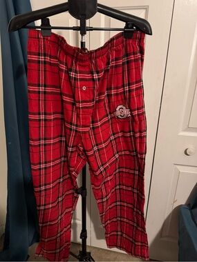 Ohio State Kids Red Plaid Pajama Pants
